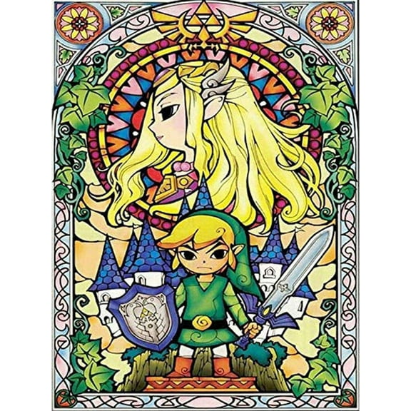 Diamond Painting Kit, The Legend of Zelda 12x16 Inch Full Drill 5D Diamond Painting Craft Canvas Picture Diamond Art for Adult Bedroom Wall Decor