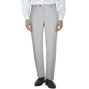 Tallia Mens Slim Fit Tic Wool Dress Pants 30W x 30L Light Grey - NWT $175