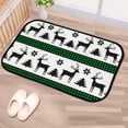 thumbnail image 2 of GZHJMY Bathroom Rugs Mats Non-Slip, Soft Microfiber Absorbent Bath Mats for Shower Bathtubs, Christmas Deer Buffalo Green Indoor Entrance Door Mats Bedroom Laundry 36”x24” Carpet Runner, 2 of 7
