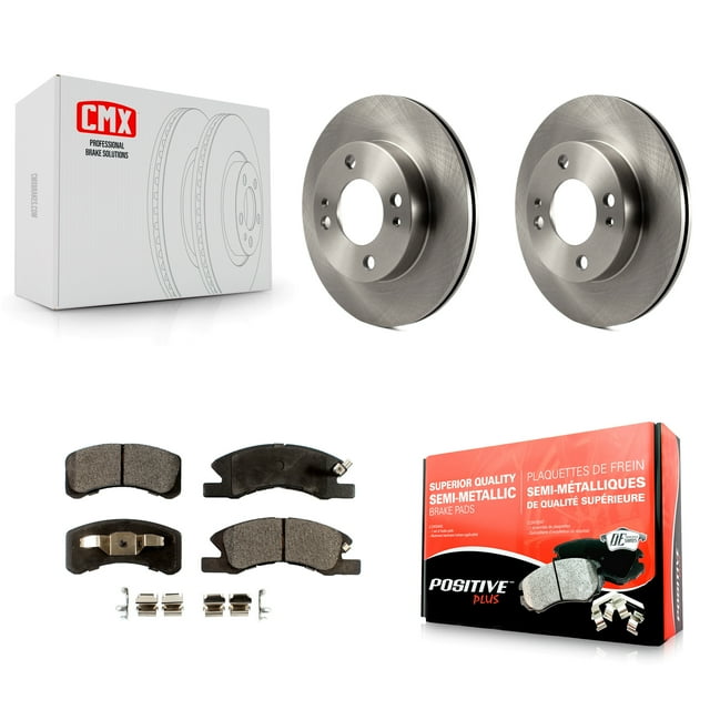 Transit Auto Front Disc Brake Rotors and Semi-Metallic Pads Kit for Car 2014-2015 Mitsubishi Mirage K8F-100622