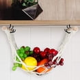 thumbnail image 1 of Hamaca de macramé para frutas, verduras y frutas, hamacas bohemias tejidas a mano, almacenamiento de productos de cocina, encimera de cocina, ahorro de espacio, decoración hecha a mano para el hogar, 1 of 7