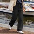 thumbnail image 5 of Work Pants Women, Audhol Women's High Waist Pleated Work Business Casual Trousers Long Straight Suit Pants Trousers Pants for Women Black XL, 5 of 5