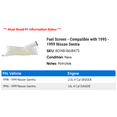 thumbnail image 2 of Fuel Screen - Compatible with 1995 - 1999 Nissan Sentra 1996 1997 1998, 2 of 2