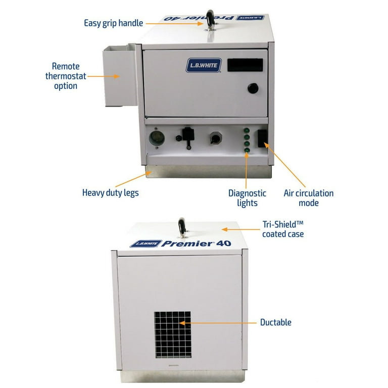 White, Premier 40 Event Heater, 40,000 BTU, Liquid Propane