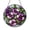 Acrylic 3.5 Inch, variant on Purple Floral Stained Glass Window Panel – Lush Green Leaves Home and Garden Decor