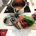 thumbnail image 4 of MAGEFESA Practika Plus 4.2 and 6.3 Quart  Stainless Steel Stovetop Pressure Cooker Set, 4 of 8