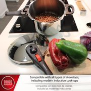 MAGEFESA Practika Plus 3.4-Quart Stainless Steel Pressure Cooker, 5 Safety Features, All Stovetops