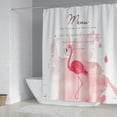 thumbnail image 2 of Watercolor Pink Flamingo Art Shower Curtain, Watercolor Bathroom Decor Fabric Shower Curtain Set with Hooks 71x71 Inch, 2 of 5