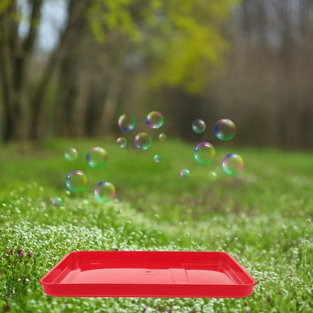 YUYUETIME Red Plastic Refillable Bubble Tray 1Set Ideal For Creating A Party Atmosphere
