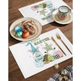 thumbnail image 2 of Easter Placemats Set of 4, Bunny Ears Gnomes Placemat for Dining Table Decorations, Easter Eggs Polka Dot Place Mats, Spring Table Mats for Kitchen Dinner Seasonal Holiday Party Decor, 2 of 5
