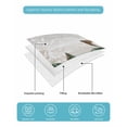 thumbnail image 5 of Quilts King Size Bedding Set, White Magnolia Lightweight Quilted Comforter, Spring Floral Blossom Flowers Plants Light Blue Soft Bedspread Coverlet with Pillow Covers for All Season, 96" x 106", 5 of 7