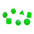 thumbnail image 2 of Juego de mesa de 7 dados multicaras, Trpg, DND, dados poliédricos para amantes, juego de dados, regalo, juego de guerra, ocio, entretenimiento, juego de dados, casino. Verde, 2 of 9