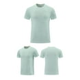 thumbnail image 2 of Camiseta Deportiva de Color Sólido de los Hombres, Top de Manga Corta Respirable Hielo de Verano para Correr Al Aire Libre Y Desgaste Casual, Camiseta Atlética de Humedad, 2 of 9