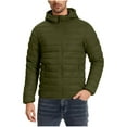 thumbnail image 4 of Mens Packable Puffer Jacket Lightweight Insulated Thermal Puffy Winter Jackets Winter Coat Windproof Zipper Down Jacket Running Travel Ski Coats with Pockets, 4 of 6
