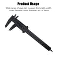 thumbnail image 1 of DIY 150mm Vernier Caliper Plastic Mini Multi Function Ruler Plastic Vernier Caliper; 150mm Dial Gauge Dual Scale Accurate Measuring Tool Woodworking Model Black, 1 of 9