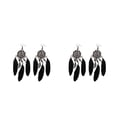 thumbnail image 4 of Guardurnaity Pendientes de plumas con borlas, colgantes largos bohemios con estilo, cómodos, a la moda, atractivos, colgantes de oreja para mujeres Type3 NO3, 4 of 6