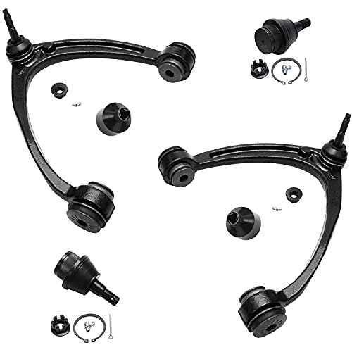 Detroit Axle - Front Upper Steel Control Arms + Lower Ball Joints Replacement for Chevy GMC Silverado Suburban Sierra 1500 Avalanche Tahoe Yukon - 4pc Set