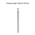 thumbnail image 2 of Unique Bargains Fully Threaded Rod M4 x 50mm 0.7mm Thread Pitch 304 Stainless Steel Right Hand Threaded Rods Bar Studs 5 Pack, 2 of 4