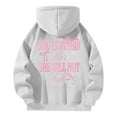 thumbnail image 4 of Unisex Letter Print Hooded Zip Up Sweatshirt | Streetwear Loose Fit Pullover Hoodie Softy Sweat Shirt Thick Womens Hoodies Pullover plus Size Tunic Hoodie Loin Hoodies Women's Athletic Hoodies Womens, 4 of 4