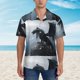 thumbnail image 2 of Balery Valley Gray Dragon Camisas hawaianas de manga corta para hombre, camisas playeras de corte holgado, camisas de vacaciones con botones,Large, 2 of 7