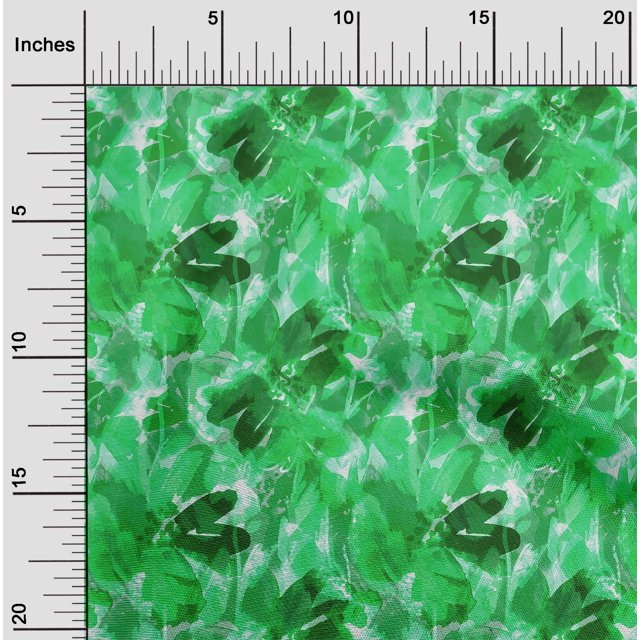 oneOone Rayon Green Fabric Florals Fabric For Sewing Printed Craft Fabric By The Yard 56 Inch Wide
