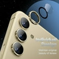 thumbnail image 3 of JETech Camera Lens Protector for Samsung Galaxy S24, 9H Tempered Glass Metal Individual Ring Cover, Easy Installation Tray, HD Clear, 1 Set (Amber Yellow), 3 of 7