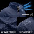 thumbnail image 2 of GIRUNS Men's Jacket Lightweight Softshell Zip Up Windbreaker Outdoor Casual Hiking Coat Navy Blue L, 2 of 7