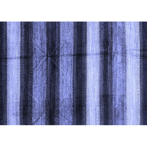 Ahgly Company Machine Washable Indoor Rectangle Abstract Blue Modern Area Rugs, 4' x 6'