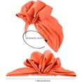 thumbnail image 4 of Stretch Turban Hats African Double Layered Headwraps Soft Pre-Tied Bonnet Hair Wrap Ruffles Turbans for Black Women, 4 of 7