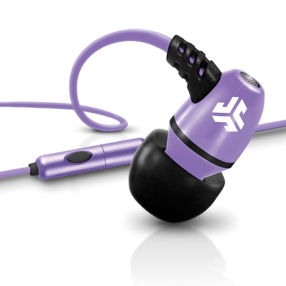 JLab Audio Metal Earbuds with Universal Mic Black / Purple Walmart
