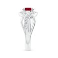 thumbnail image 3 of ANGARA Natural Solitaire Round 1 ct Ruby Infinity Promise Ring in 925 Sterling Silver for Women (Size-6mm) | July Birthstone Jewelry for Her | Natural Ruby Rings, 3 of 10