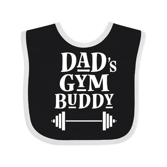Inktastic Daddy Gym Buddy Workout Fitness Boys or Girls Baby Bib