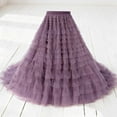 thumbnail image 3 of AUNVITO Women's High Waist Layered Tulle Skirt A-Line Flowy Spring Summer Casual Skirt, 3 of 4