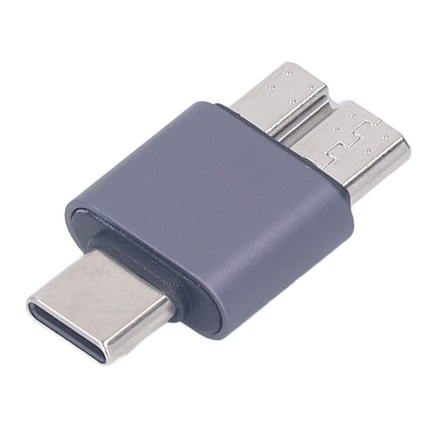 Micro B To USB C Adapter, Portable Aluminum Alloy USB Type C Male Convert Connector Fast Charging 10Gbps Transfer Rate for Laptops
