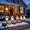 thumbnail image 6 of Solar Christmas Pathway Lights Outdoor, 4-in-1 Snowman LED Ground Stake Lights, Waterproof Holiday Decorative Pathway Markers for Lawn Yard Garden, 6 of 6