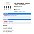 thumbnail image 2 of Front Brake Hardware Kit - Compatible with 2001 - 2005 BMW 330i 2002 2003 2004, 2 of 2