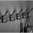 thumbnail image 3 of Perchero de pared negro – 5 ganchos triples – 40 cm – Perchero de pared de acero inoxidable para entrada, dormitorio, baño y guardarropa brillar Electrónica, 3 of 5
