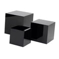 thumbnail image 1 of Cajas de almacenamiento de cubo acrílico, 3 uds., 10cm, 12,7 cm, 15,2 cm, soporte multifuncional para cupcakes, accesorios para mostrador al por menor Negro, 1 of 9