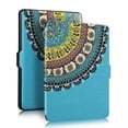 thumbnail image 1 of MasteelfCA Étui Protecteur en Cuir Véritable le Plus Léger et le Plus Mince avec Réveil Ou Mise en Veille Automatiques pour Amazon Kindle Paperwhite (Totem Bleu), 1 of 3