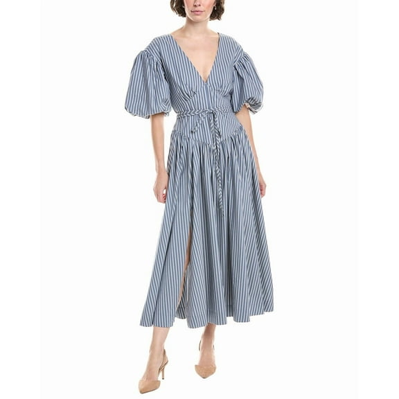 Cinq à Sept womens Sabrina Stripe Stassie Dress, 2, Blue