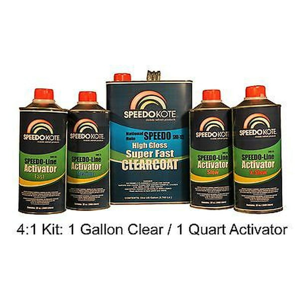 Mobile Refinish Clear Coat High Gloss Super Fast Clearcoat Gallon Kit