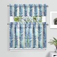 thumbnail image 2 of Flower Kitchen Curtain Valance 3 Piece Set Short Curtain Sink Window Decor 36 Inch Small Window Treatment Tier 27.5x36 Length, 2 of 5