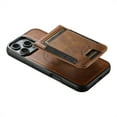 thumbnail image 3 of ELEHOLD Case for iPhone 16 Pro Max,2 in 1 Detachable Magnetic Leather Wallet Case with Card Holder Kickstand,Brown, 3 of 9