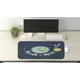 thumbnail image 2 of Space Computer Mouse Pad, Illustration of Earth Loves Moon Hand Written Lettering, Rectangle Non-Slip Rubber Mousepad Large, 31" x 12" Gaming Size, Multicolor, by Ambesonne, 2 of 2