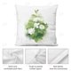 thumbnail image 5 of Funda de almohada con diseño de claveles y flores de lirio, cojín decorativo suave y cálido para el hogar, el jardín, el sofá, la sala de estar, 18 x 18 pulgadas, 5 of 5