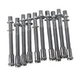 thumbnail image 2 of 10 varillas de tensión para tambor, tornillos Tom Lug, herrajes de metal, tornillo apretado para tambor con tuercas para instrumentos musicales de 6x50mm, 2 of 8