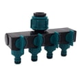 thumbnail image 2 of Agiferg Garden Hose Splitter 4 Way Plastic Tap Hose Connectors Water Distributor, 2 of 3