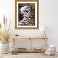 thumbnail image 3 of Stephen Chambers 19x24 Gold Ornate Wood Framed With Double Matting Wall Art Titled - Skull Heavygraffiti, 3 of 6