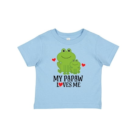 

Inktastic My Papaw Loves Me Grandson Frog Boys Baby T-Shirt
