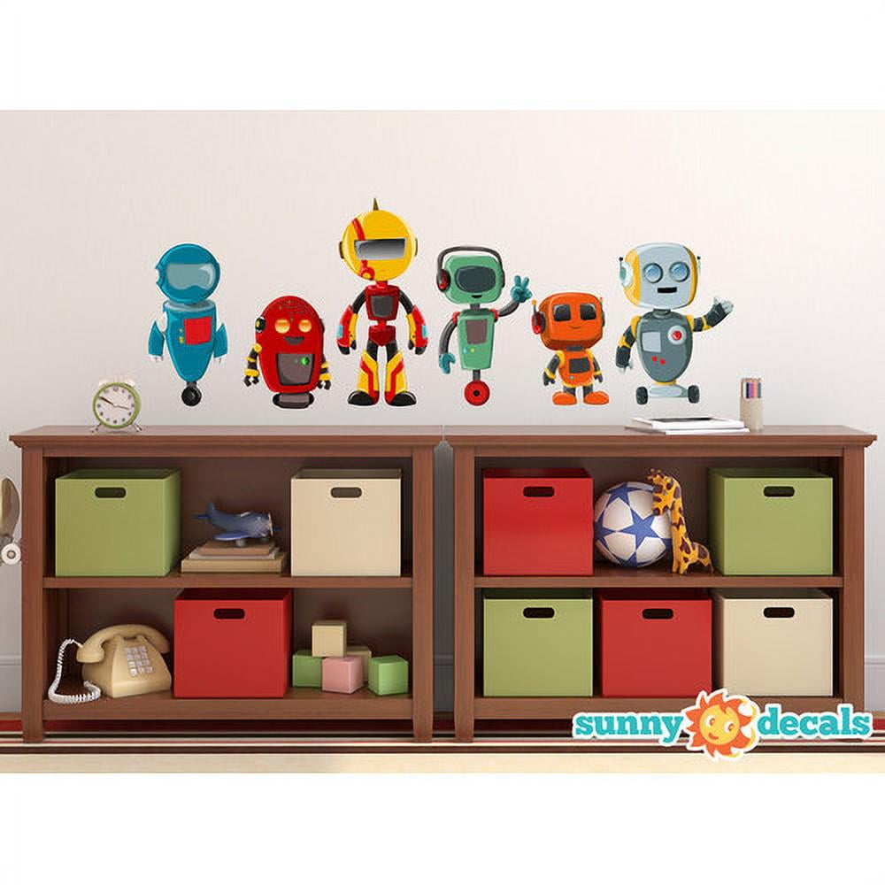 Roommates Build Your Own Robot Kids Room Peel & Stick Wall Decals 